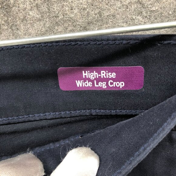 NWT Gloria Vanderbilt High Rise Wide Leg Crop Jean Size 14 Shape Effect Blue - Picture 8 of 13